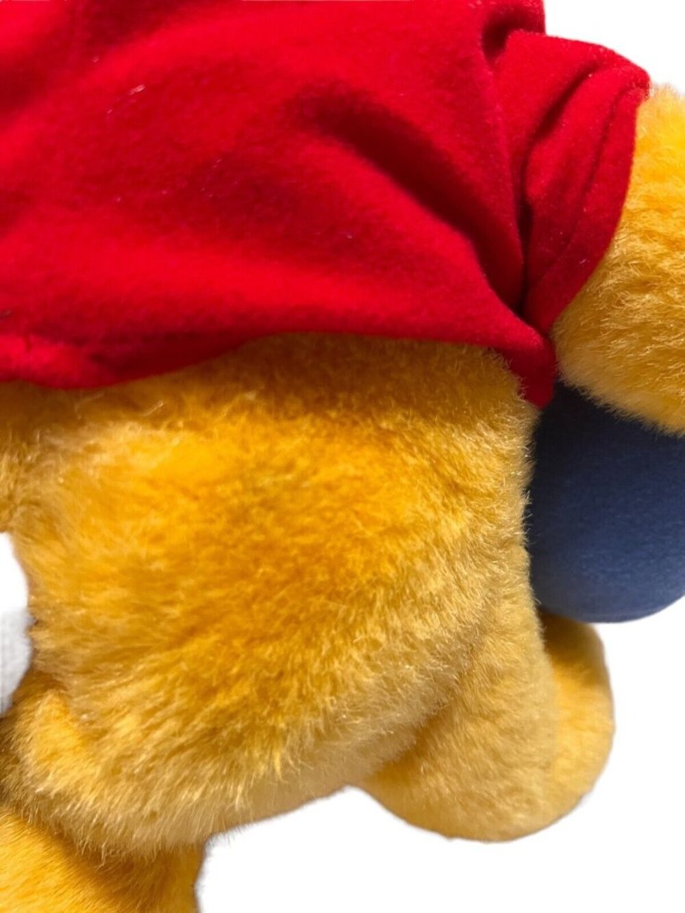 DISNEY Vintage Winnie-the-Pooh With Honey Pot Plush 10” Red Shirt - Picture 3 of 13